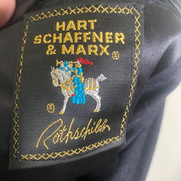 Hart Schaffner &‎ Marx Rothschild Long Wool Coat Mens Size 48 in Chest  Overcoat - Picture 2 of 14